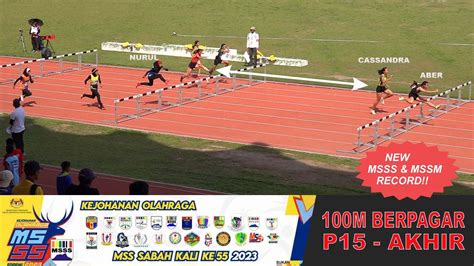 NEW RECORD 100M BERPAGAR P15 AKHIR MSS Sabah Kali Ke 55 Keningau