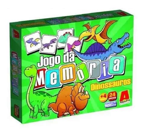 Jogo Memoria Em Madeira Dinossauros 5058 Algazarra Parcelamento Sem Juros