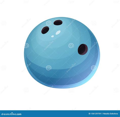 Isolated Shiny Blue Bowling Ball in Cartoon Style Stock Vector ...