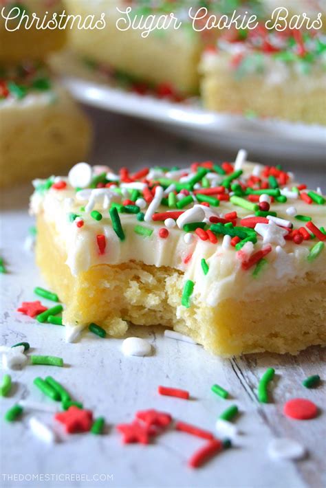 Christmas Sugar Cookie Bars The Domestic Rebel