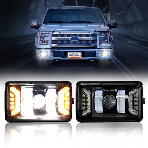 Auxbeam Upgrade Led Fog Lights With Drl Turn Signal Light For