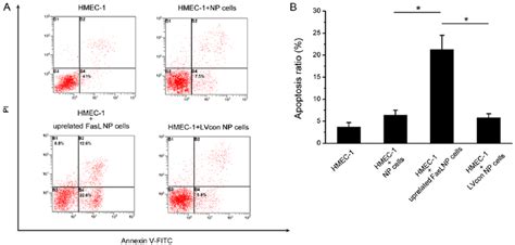 Flow Cytometry Apoptosis Analysis Of Hmec 1 Cells After Co Cultures