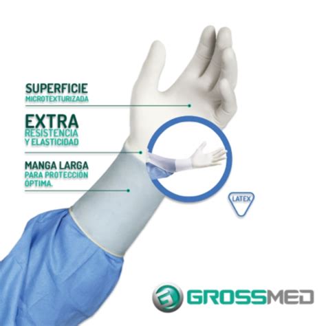 Guantes De Látex Sin Polvo 7 5 X 1 Unidad Grossmed Farmadon La