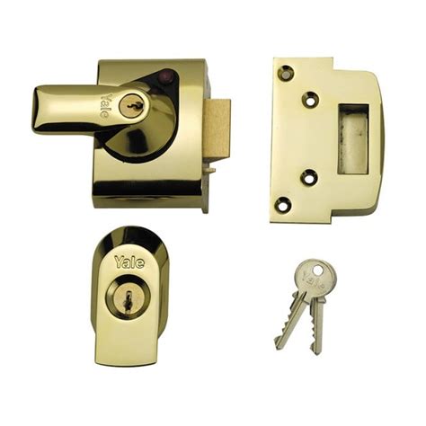 Bs Nightlatch British Standard Lock Mm Backset Brasslux Finish Visi