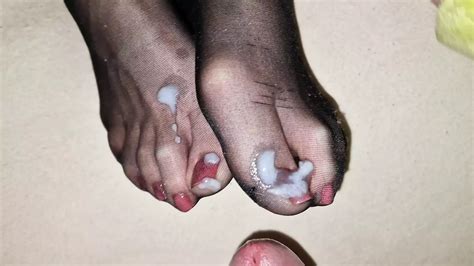 Cum On Wife S Black Nylon Socks Cumshot Porn Feat Wife S Nylon Xhamster
