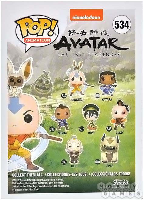 Фигурка Funko Pop Animation Avatar The Last Airbender Aang With Momo