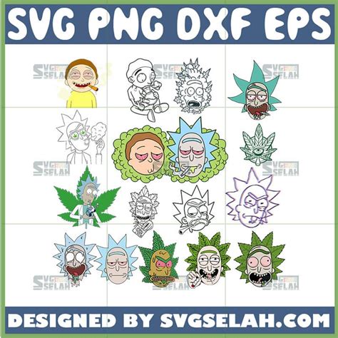 Rick And Morty Smoking Weed Svg Svg Selah