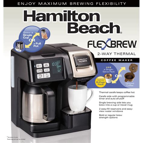 Hamilton Beach FlexBrew 2 Way Coffee Maker With 10 Cup Thermal Carafe