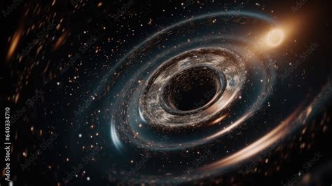 Artistic Interstellar Supermassive Black Hole In Outer Space Astronomy