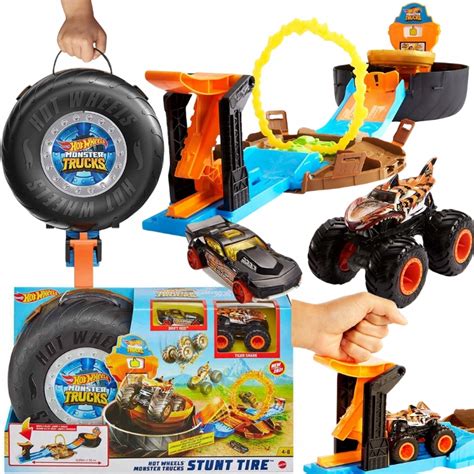 DUŻY ZESTAW HOT WHEELS SAMOCHÓD MONSTER TRUCK TOR OPONA KASKADERSKA PREZENT Allegro pl