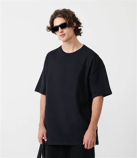 Remera Oversized En Media Malla Negro