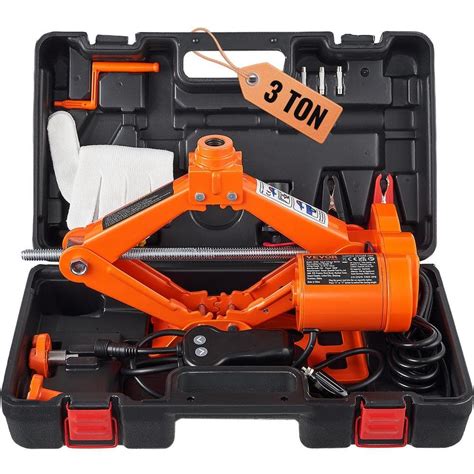 VEVOR 3 Ton Electric Scissor Car Jack Kit All In One Box And High