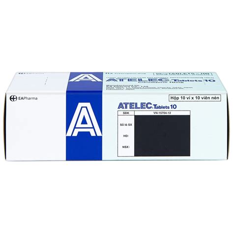 Thuốc Atelec Tablets 10 EA Pharma.điều trị tăng huyết áp (10 vỉ x 10 ...