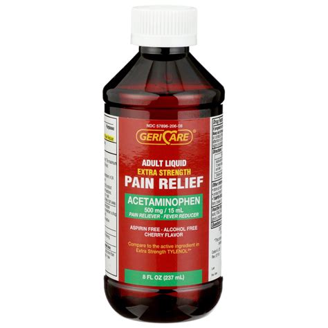 McKesson Brand Pain Relief 500 mg Strength Liquid, 8 oz. Bottle ...