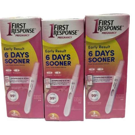 3 Pack FIRST RESPONSE Early Result Pregnancy Test Ext 10 24 99