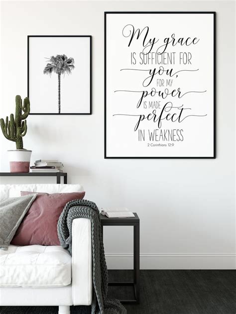 My Grace Is Sufficient For You 2 Corinthians 12 9 Bible Verse Printable