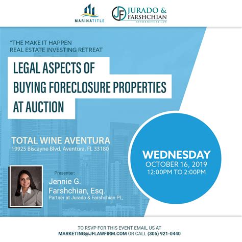 Legal Aspects of Buying Foreclosure Properties at Auction