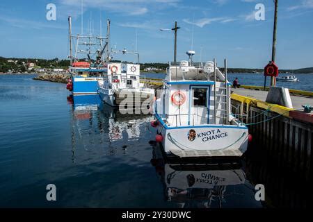 Knot A Chance Fishing Boat In The Cove In Dildo Newfoundland Labrador Canada Stock Photo Alamy