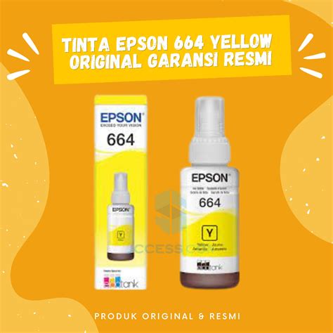 Jual Tinta Epson 664 New Varian Black Color For L100 L110 L120 L200 L220 Kuning Shopee Indonesia