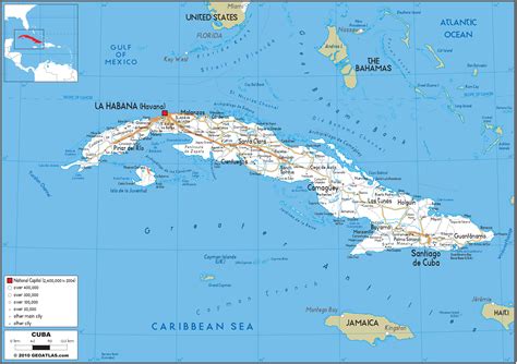 Cuba Road Wall Map By Graphiogre Mapsales