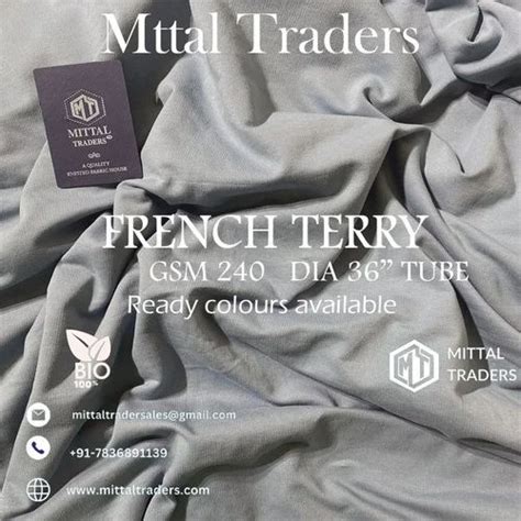 240 GSM Cotton Terry Knitted Fabric, For Garments, Multicolour at ₹ 420 ...
