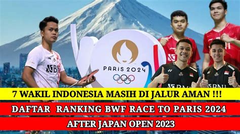 Terbaru Daftar Ranking Bwf Race To Olimpiade Paris Setelah