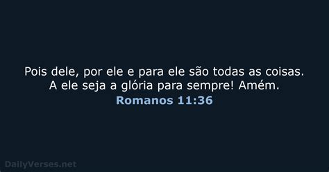 Romanos 11:36 - Versículo da Bíblia (NVI) - DailyVerses.net
