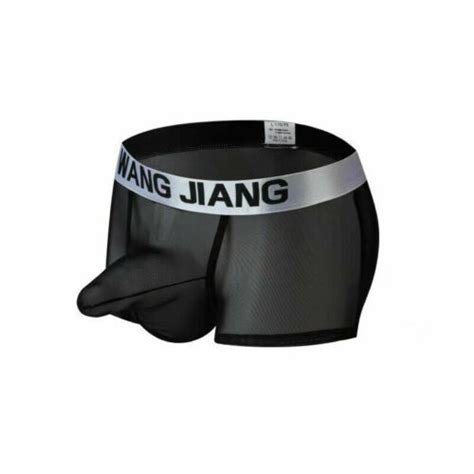 Mens Sexy Mesh Elephant Nose Pouch Boxer Briefs Underwear Bikini Trunks Shorts EBay