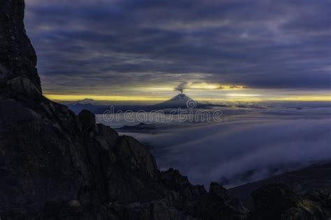 Cotopaxi Volcano at Sunrise in Ecuador Stock Image - Image of pacific ...