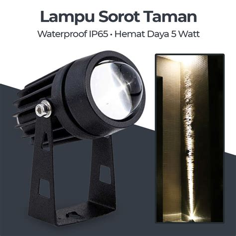 TaffLED Lampu Taman Hias Sorot Garden Spotlight Waterproof 90 240V 5W