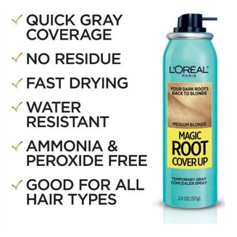 L Oreal Paris Magic Root Cover Up Temporary Concealer Spray Medium Blonde 2 0 Oz Kroger