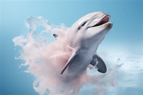 Premium AI Image | Leaping Dolphin in High Spirits Generative AI