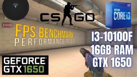 I3 10100f Gtx 1650 Csgo Fps Benchmark 43 1280x960 Ptbr Youtube