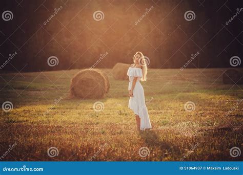 Beautiful Blonde Stock Image Image Of Field Fashion 51064937