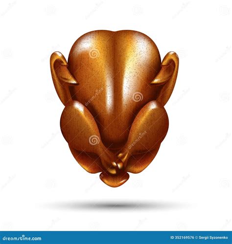 Crispy Golden Fried Chicken Realistic Vector Illustration With Detailed