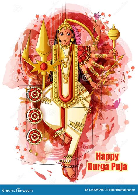 Indian Goddess Durga Sculpture For Durga Puja Holiday Festival Of India