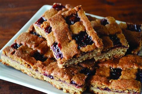 Raspberry Linzer Bars New England