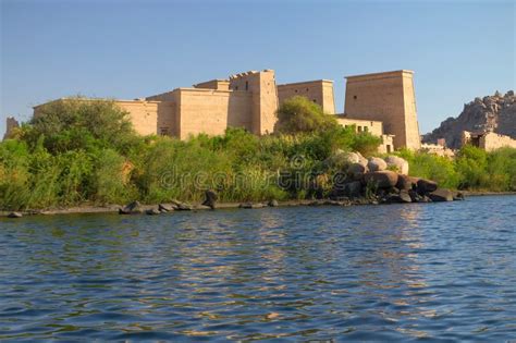 The Temple of Isis at Philae Island Stock Photo - Image of building ...