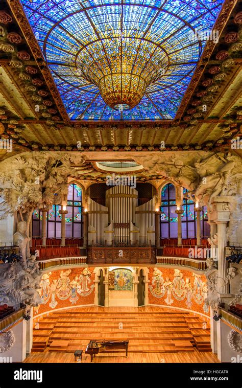 Vista Interior Del Palau De La M Sica Catalana O El Palacio De La