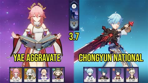 F2P C0 YAE Aggravate C6 CHONGYUN National 3 7 Spiral Abyss Floor