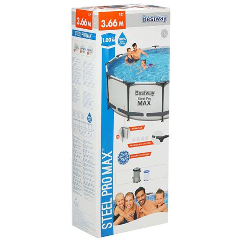 Бассейн каркасный BESTWAY Steel Pro Max 366х100х366см купить в Томске