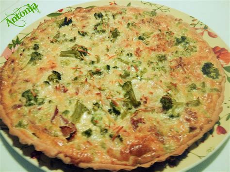 Comidas Y Postres Tarta Quiche De BrÓcoli Con Queso Y Beicon