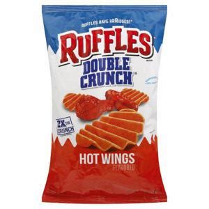 Review Ruffles Double Crunch Potato Chips Hot Wings Flavored