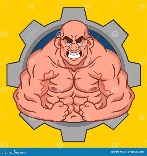 Caricature Bodybuilder Cartoon Vector Cartoondealer