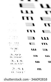 Eye Sight Test Chart Multiple Lines Stock Illustration