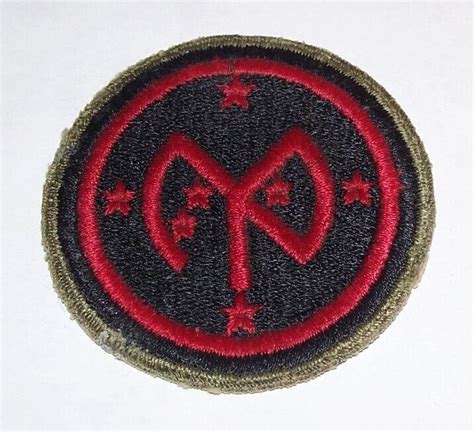 Original Greenback Ww Th Infantry Division Od Border Patch Off