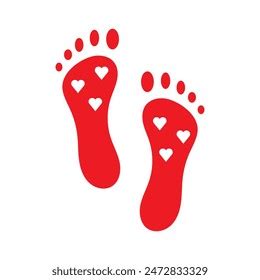 Baby Feet Icon Flat Element Vector Stock Vector Royalty Free