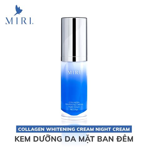 Kem Dưỡng Da Mặt Ban Đêm Collagen Whitening Night Cream MIRI 35gr