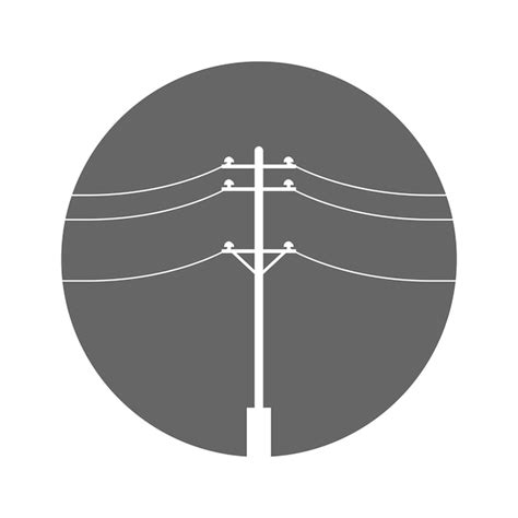 Conception D Ic Ne De Poteau Lectrique Vecteur Premium