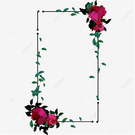 Rosas De Marco Rectangular Png Rosas Rojas Y Rosas Marco Rectangular